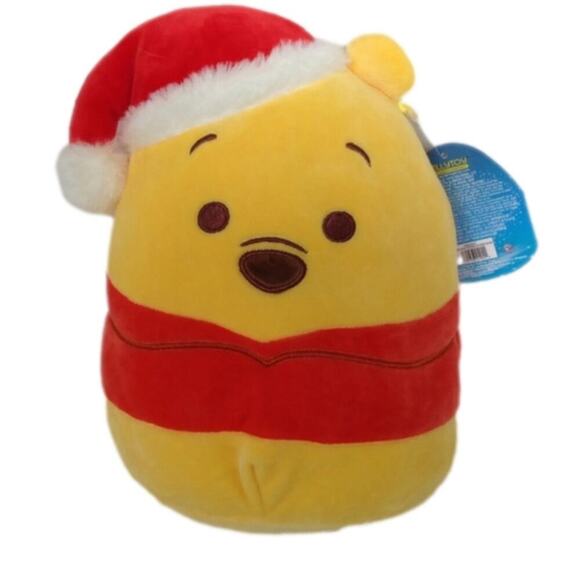 SquishMallows Kelly Disney Christmas pillow soft large 16" Santa Winnie Pooh - Picture 1 of 7